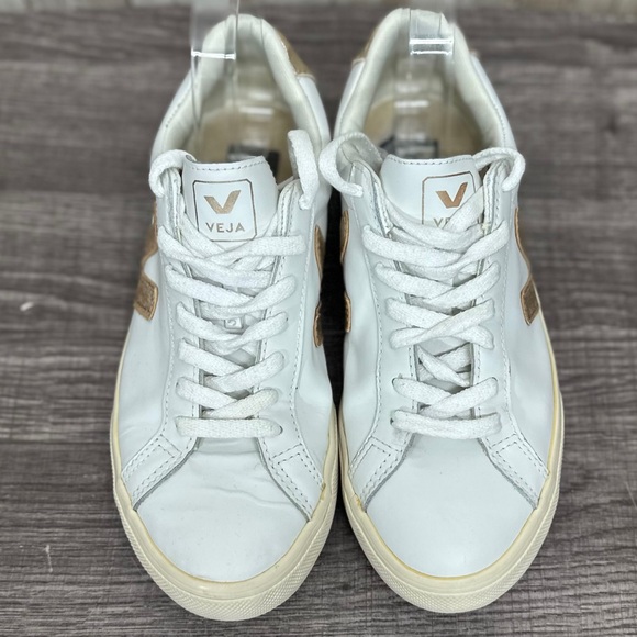 VEJA Esplar White/Rose Gold Sneakers [S6566] - Picture 4 of 11
